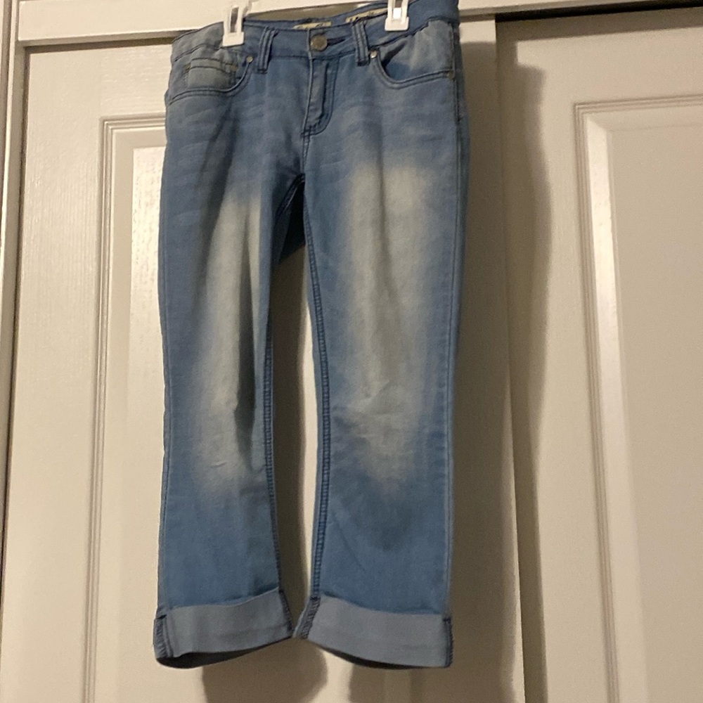 Light washed blue jeans